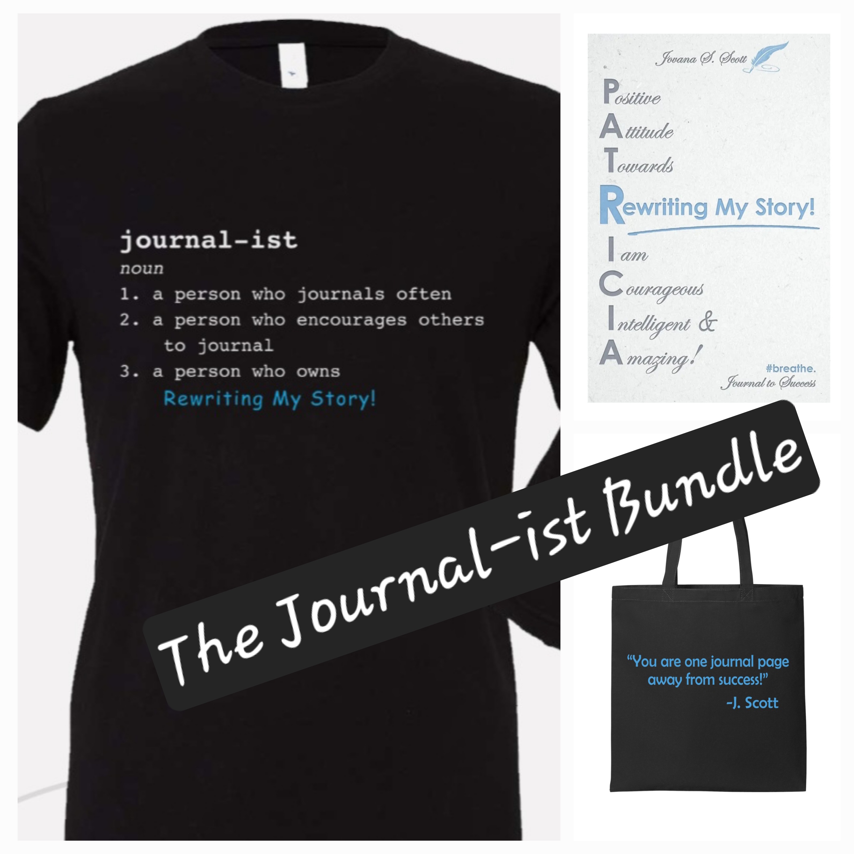 The breathe. Journalist Bundle — journal, tee, tote, and companion materials